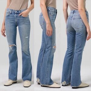 Citizens Of Humanity Emannuelle Low Rise Boot 29 Meadow Distressed NWT‎